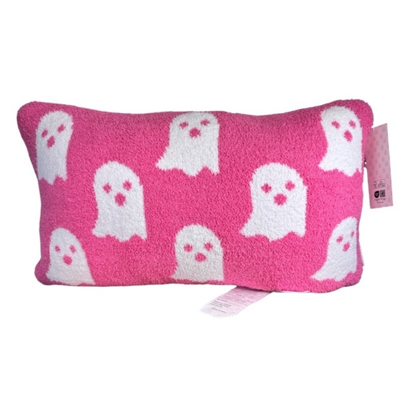 cupcakes & cashmere Other - NWT Cupcakes & Cashmere Halloween PINK GHOSTS Pillow 🩷🤍👻